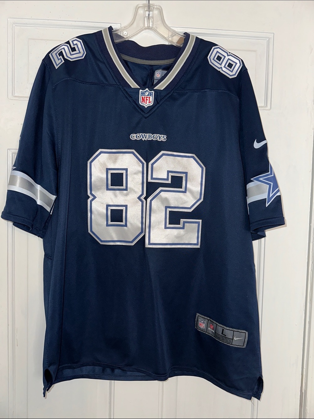 Nike Navy and Silver Dallas Cowboys #82 Football Jersey